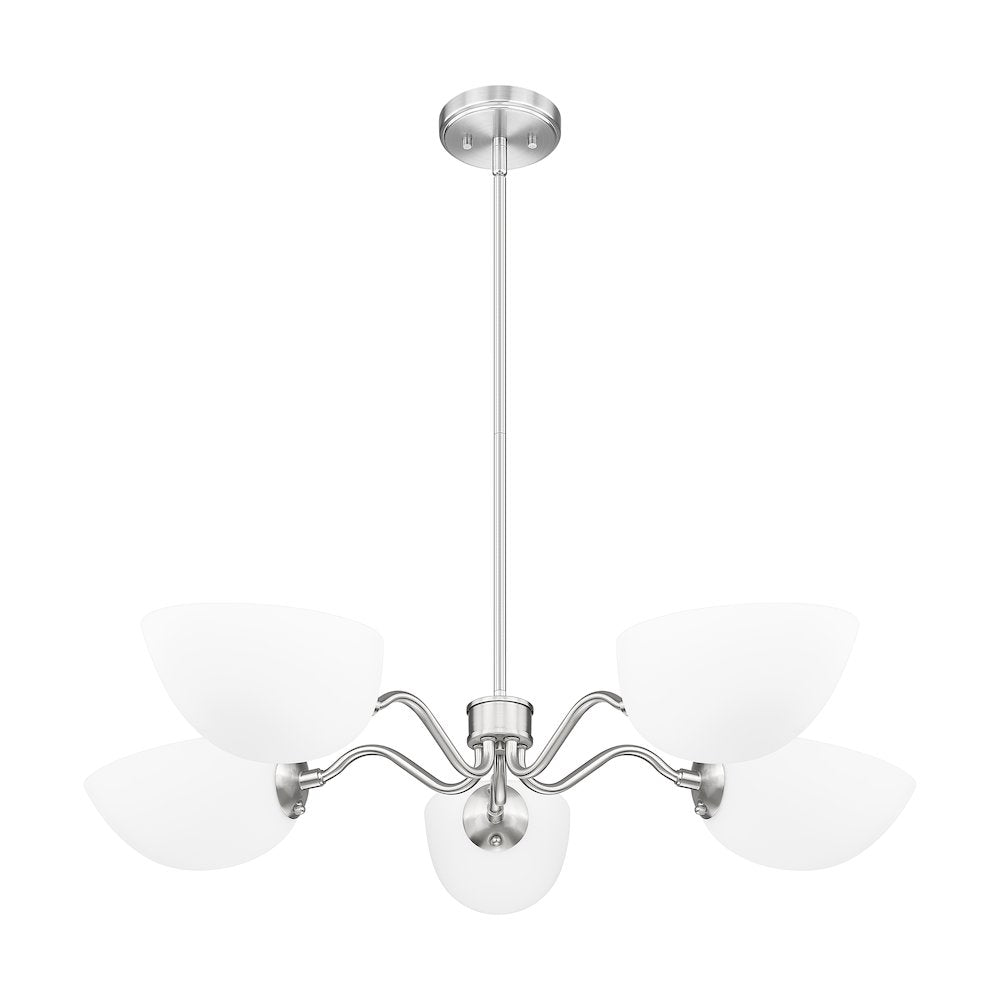 Z-Lite 5 Light Chandelier, Brushed Nickel
