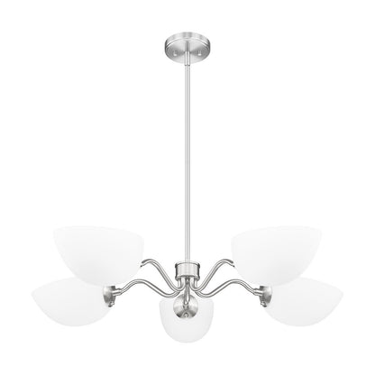 Z-Lite 5 Light Chandelier, Brushed Nickel