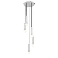 Z-Lite Stari 5 Light Chandelier in Brushed Nickel color, Steel frame