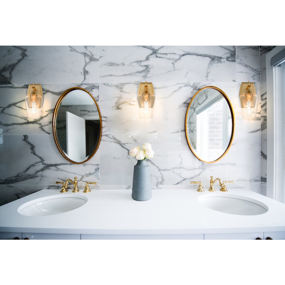 Z-Lite 1 Light Wall Sconce, Burnished Brass