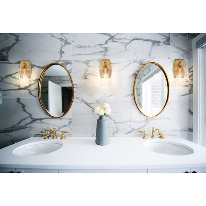 Z-Lite 1 Light Wall Sconce, Burnished Brass