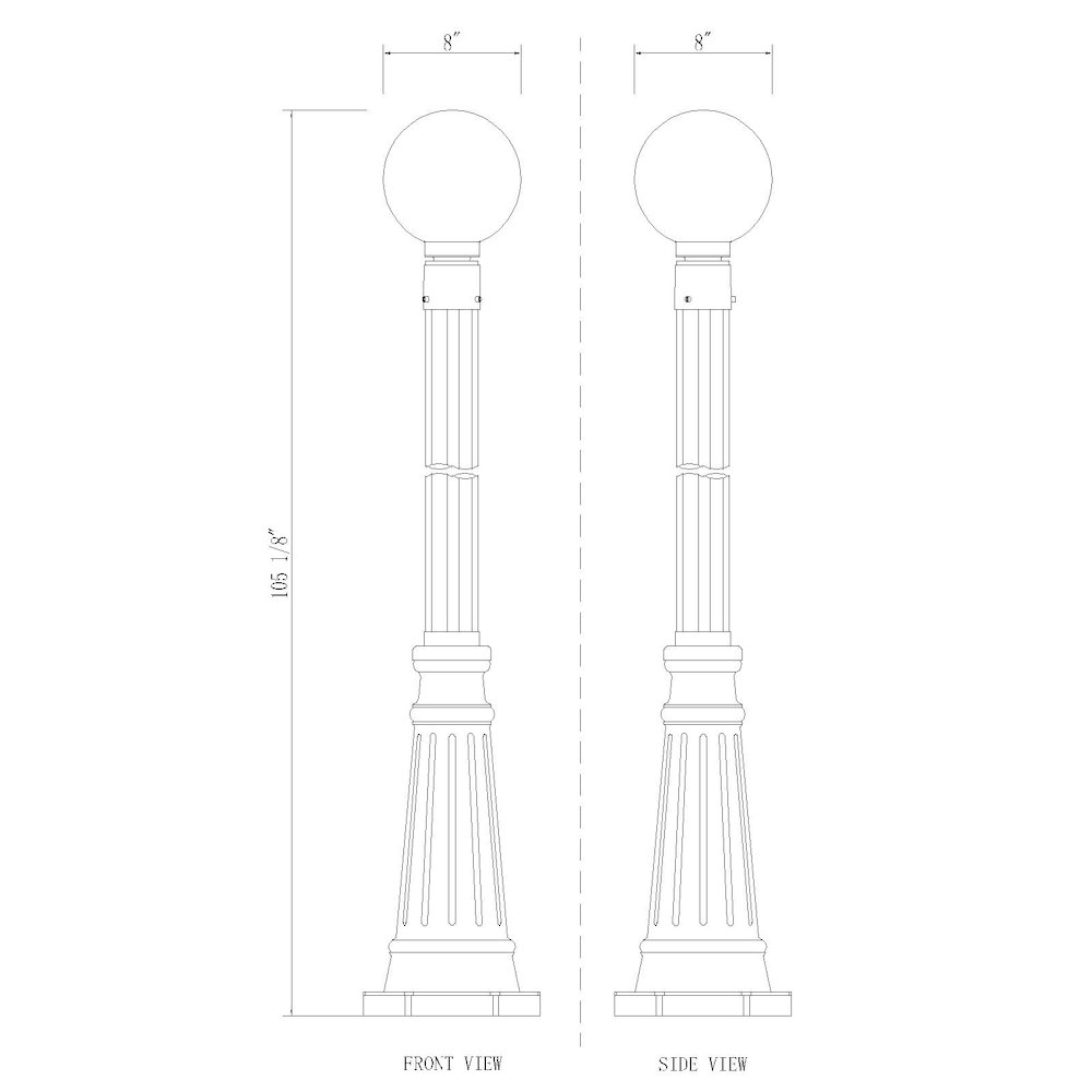 Z-Lite 1 Light Outdoor Post Mounted Fixture