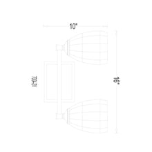Z-Lite Oren 2 Light Vanity in Brushed Nickel color, Steel frame