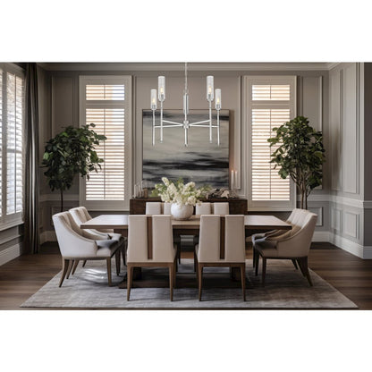 Z-Lite 5 Light Chandelier, Brushed Nickel