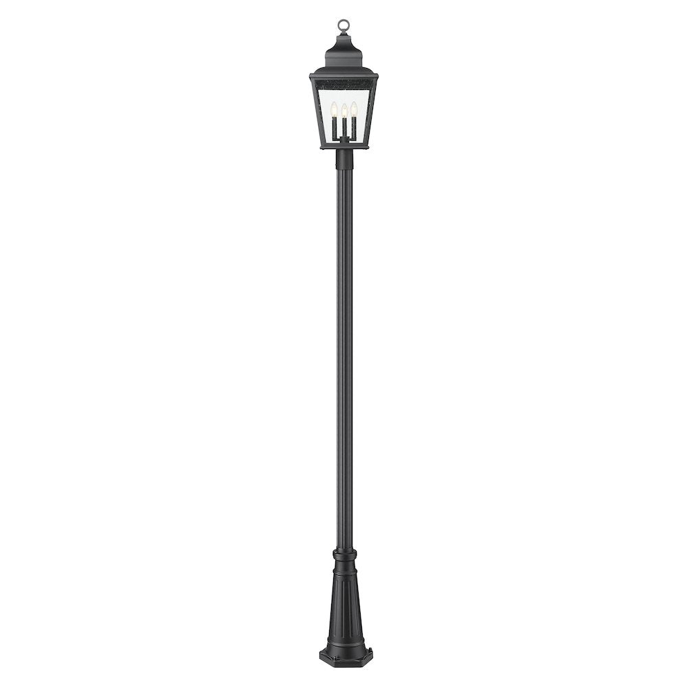 Z-Lite 3 Light Outdoor Post Mounted Fixture, Sand Black