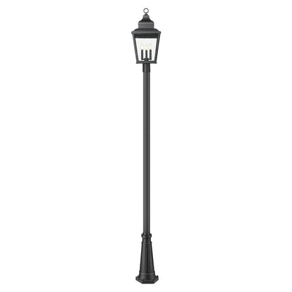 Z-Lite 3 Light Outdoor Post Mounted Fixture, Sand Black