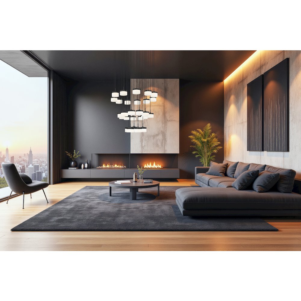 Z-Lite 27 Light Chandelier, Matte Black