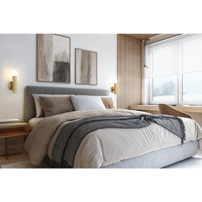 Z-Lite Stari 1 Light Wall Sconce in Modern Gold color, Steel frame
