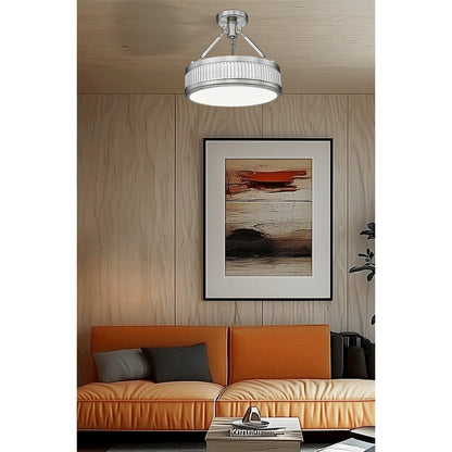 Z-Lite 1 Light Semi Flush Mount, Satin Nickel