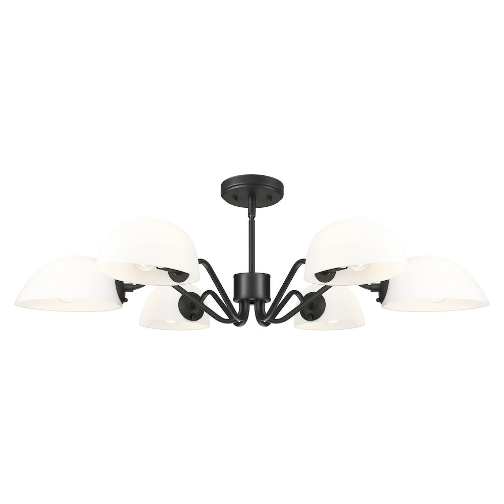 Z-Lite 6 Light Chandelier, Matte Black