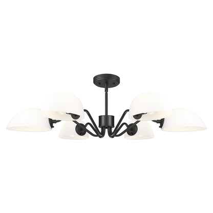 Z-Lite 6 Light Chandelier, Matte Black