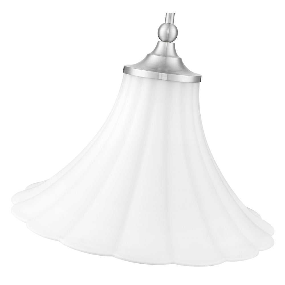 Z-Lite 1 Light Pendant, Brushed Nickel