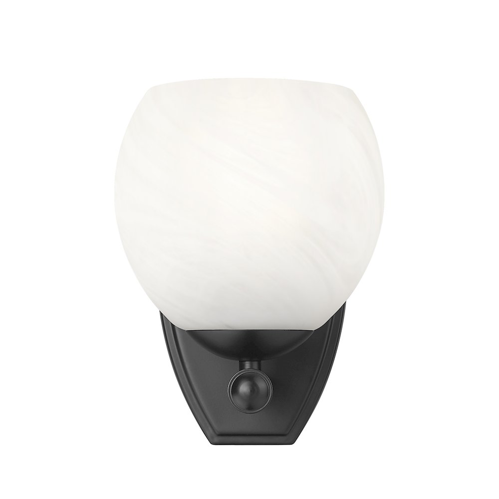 Z-Lite 1 Light Wall Sconce, Matte Black