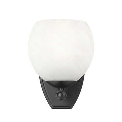 Z-Lite 1 Light Wall Sconce, Matte Black