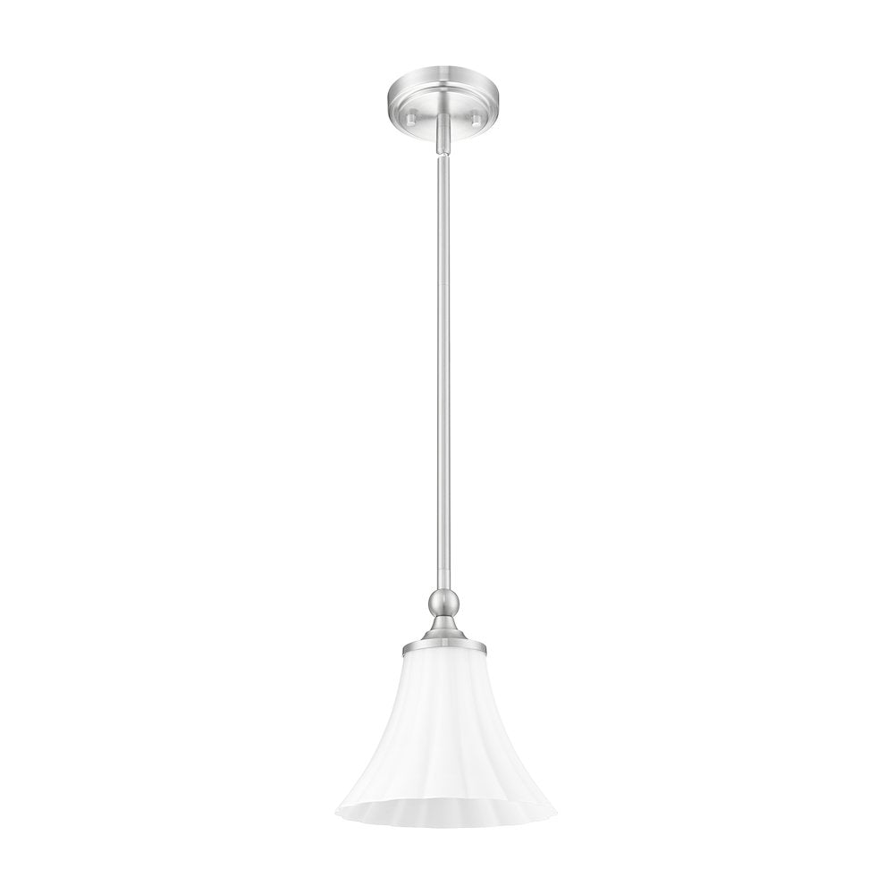 Z-Lite 1 Light Pendant, Brushed Nickel