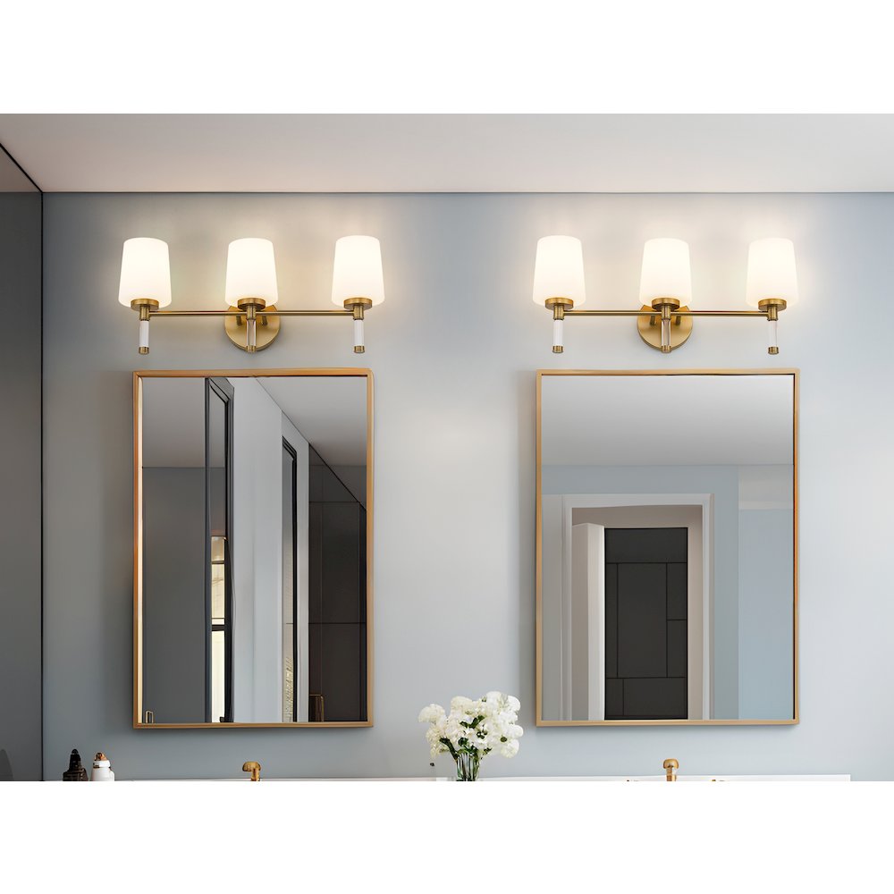 Z-Lite 3 Light Vanity, Modern Gold