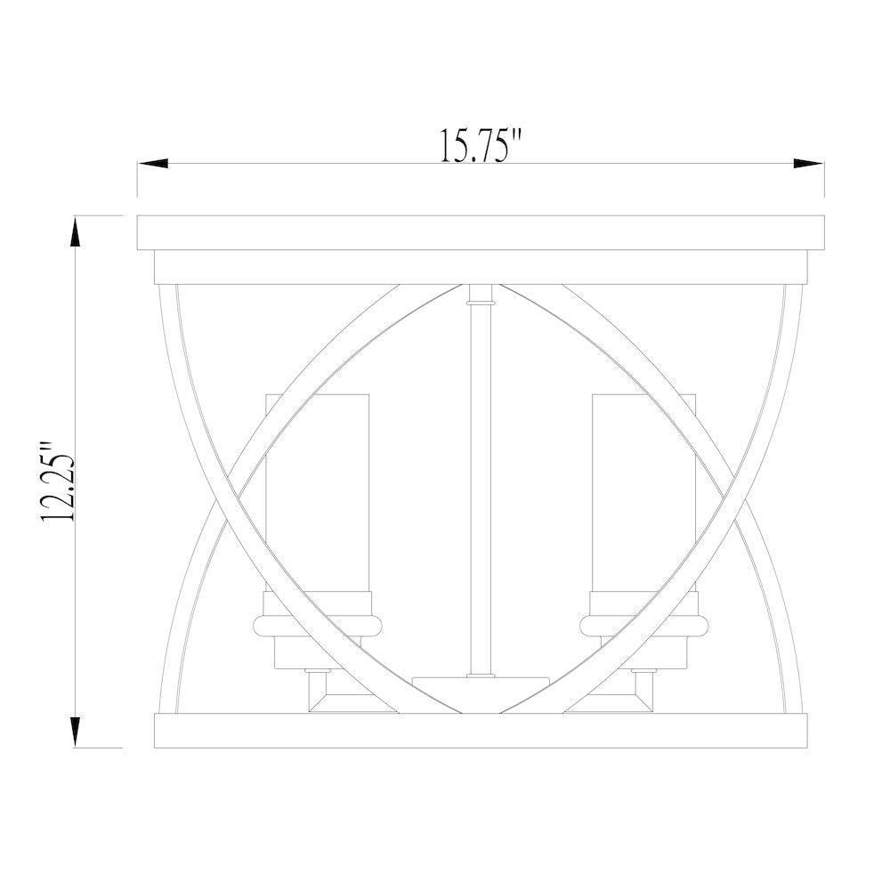Z-Lite 4 Light Flush Mount