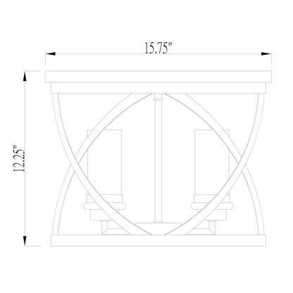 Z-Lite 4 Light Flush Mount