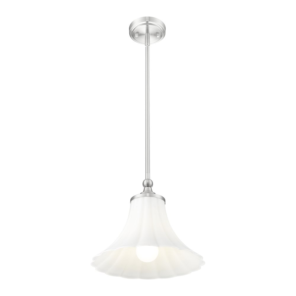 Z-Lite 1 Light Pendant, Brushed Nickel