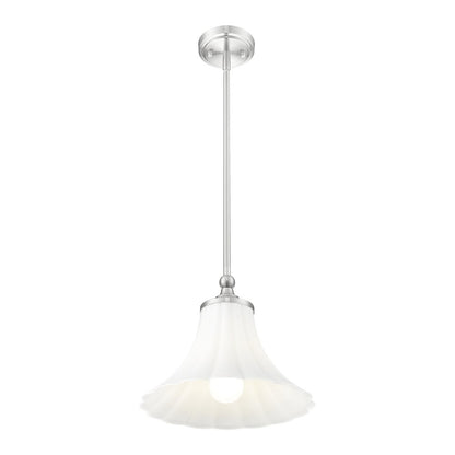 Z-Lite 1 Light Pendant, Brushed Nickel