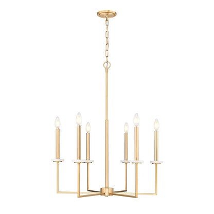 Z-Lite 6 Light Chandelier, Mordern Gold