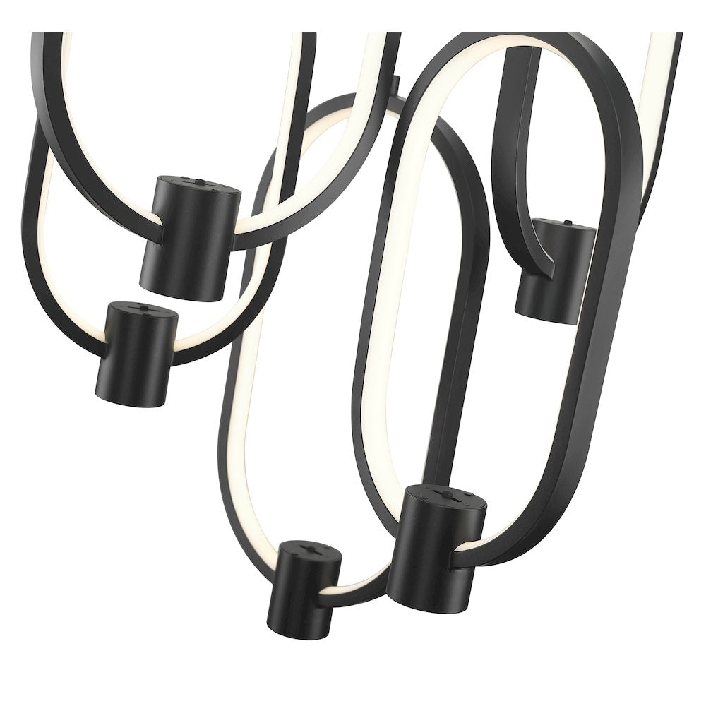 Z-Lite 5 Light Chandelier, Matte Black