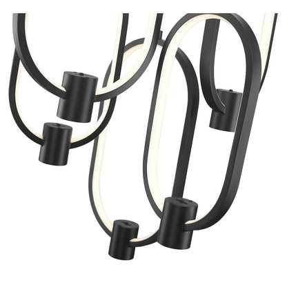 Z-Lite 5 Light Chandelier, Matte Black
