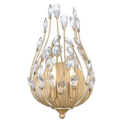 Z-Lite 2 Light Wall Sconce, Modern Gold