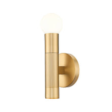 Z-Lite Stari 1 Light Wall Sconce in Modern Gold color, Steel frame