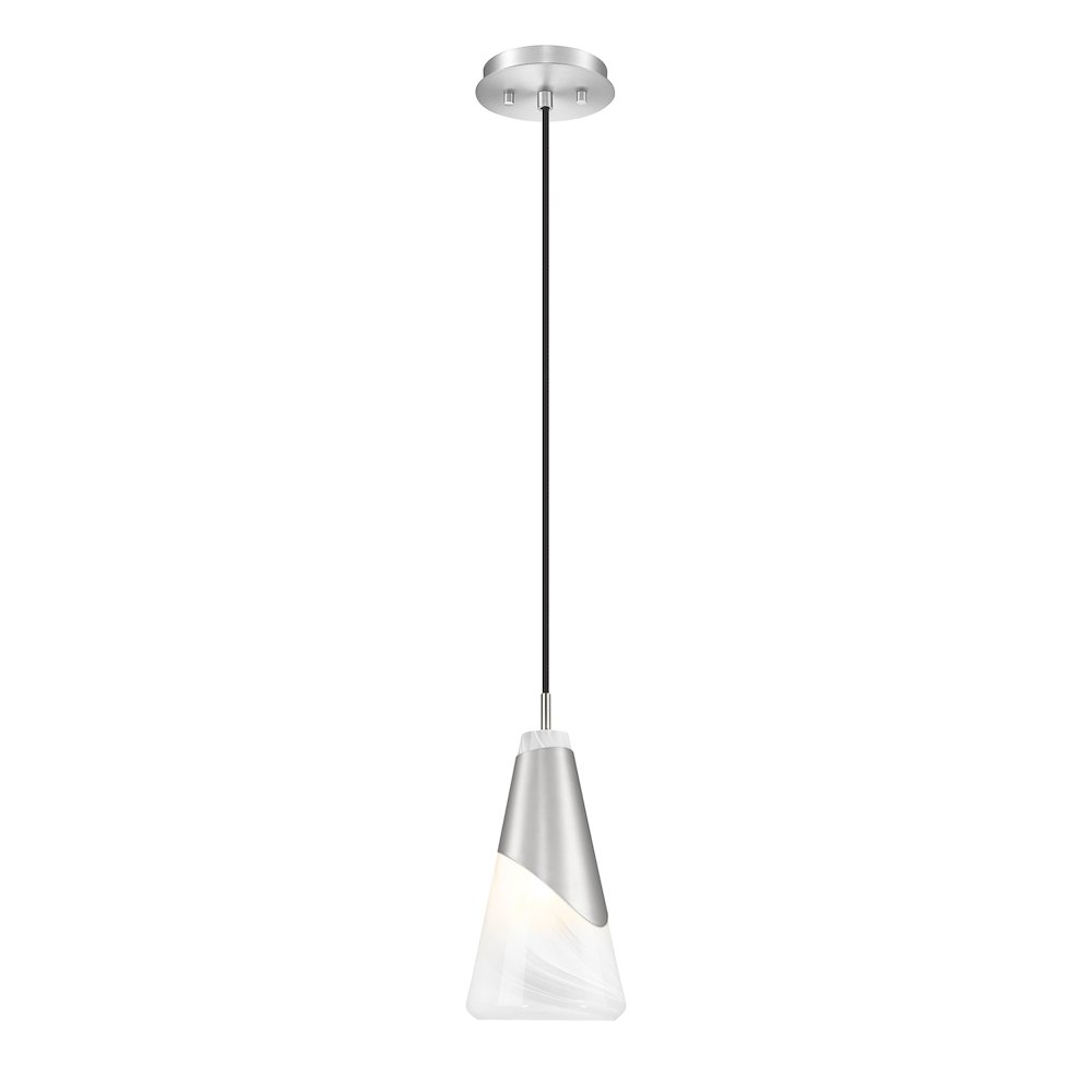 Z-Lite Aimie 1 Light Pendant, Brushed Nickel