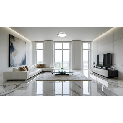 Z-Lite 1 Light Flush Mount, Brushed Nickel