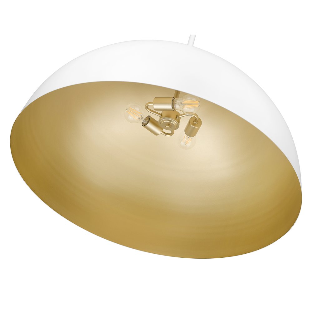 Z-Lite 3 Light Pendant, Matte White