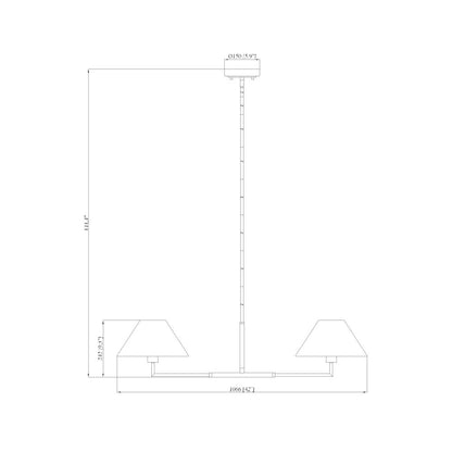 Z-Lite 2 Light Chandelier