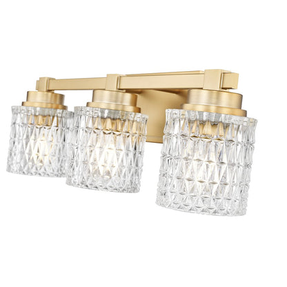 Z-Lite 3 Light Vanity, Modern Gold