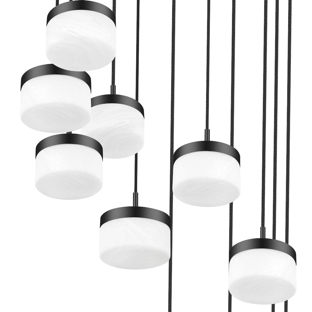 Z-Lite 11 Light Chandelier, Matte Black