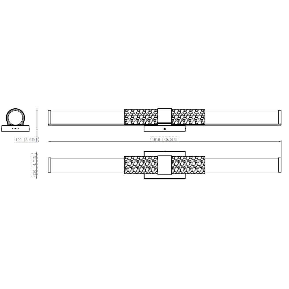 Z-Lite Egon 1 Light Vanity in Chrome color, Steel frame