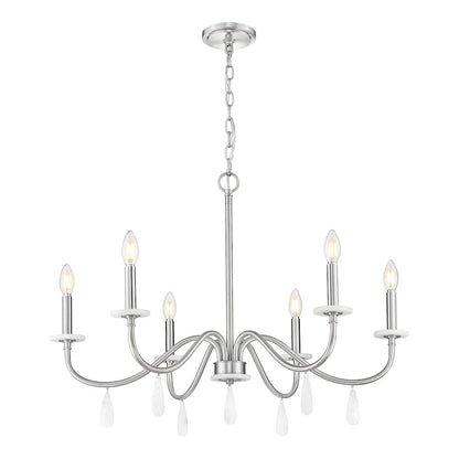 Z-Lite 6 Light Chandelier, Brushed Nickel
