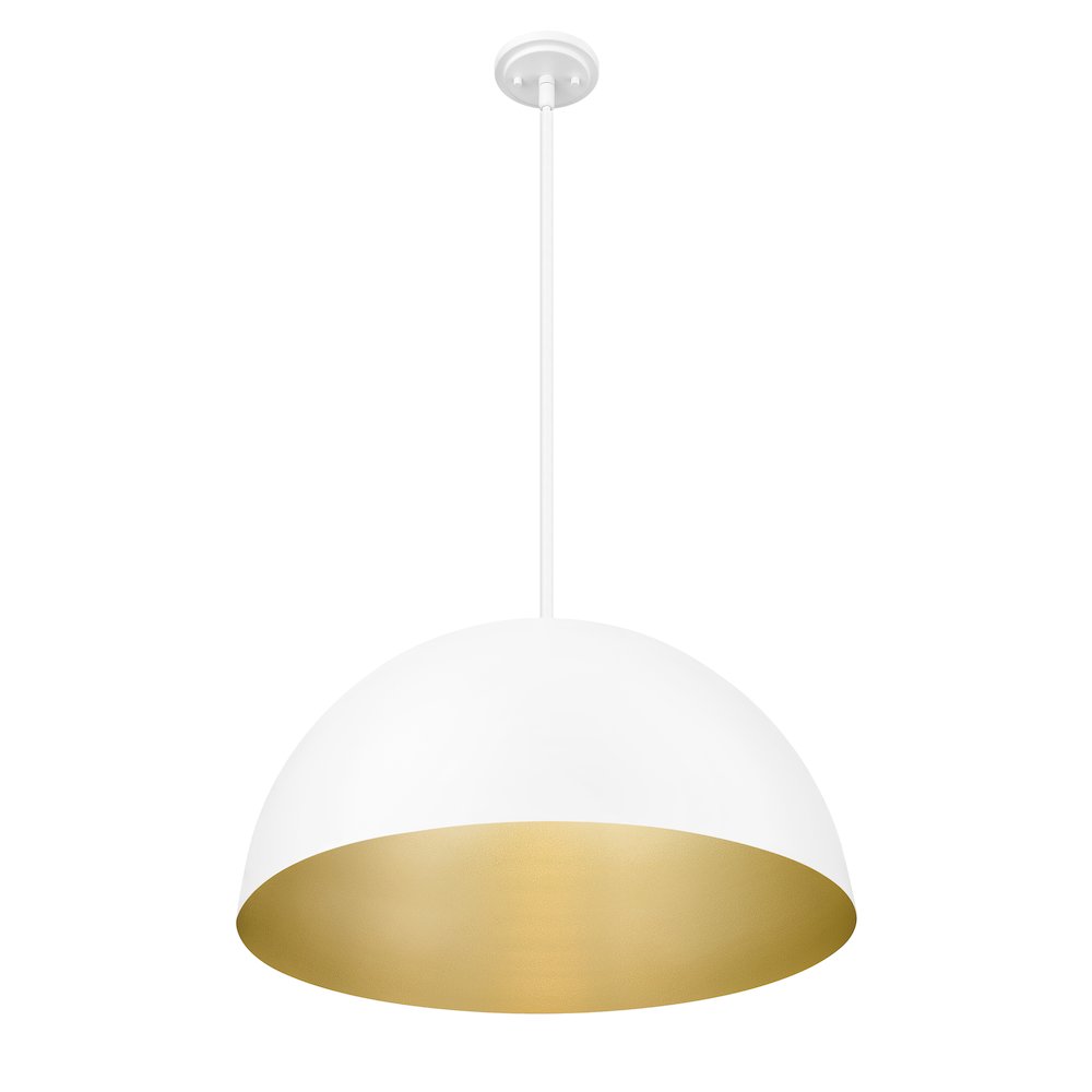 Z-Lite 3 Light Pendant, Matte White