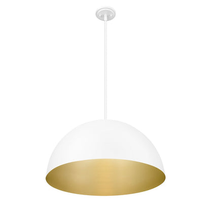 Z-Lite 3 Light Pendant, Matte White
