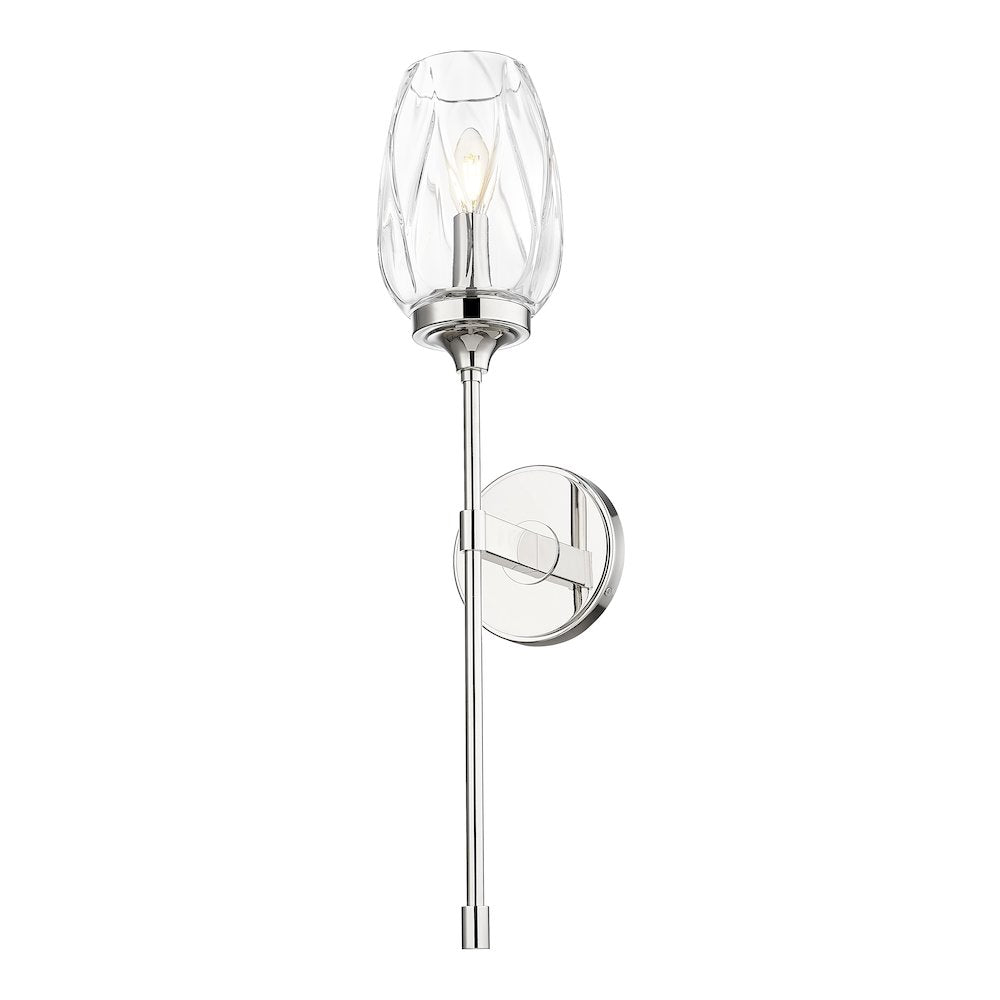 Z-Lite 1 Light Wall Sconce, Polished Nickel