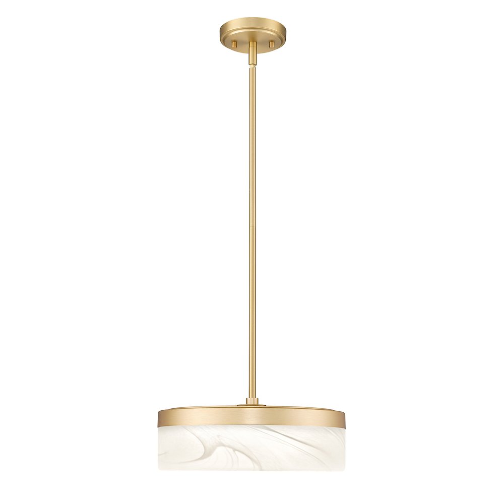 Z-Lite 1 Light Pendant, Modern Gold
