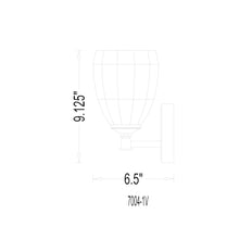 Z-Lite Oren 1 Light Vanity in Brushed Nickel color, Steel frame