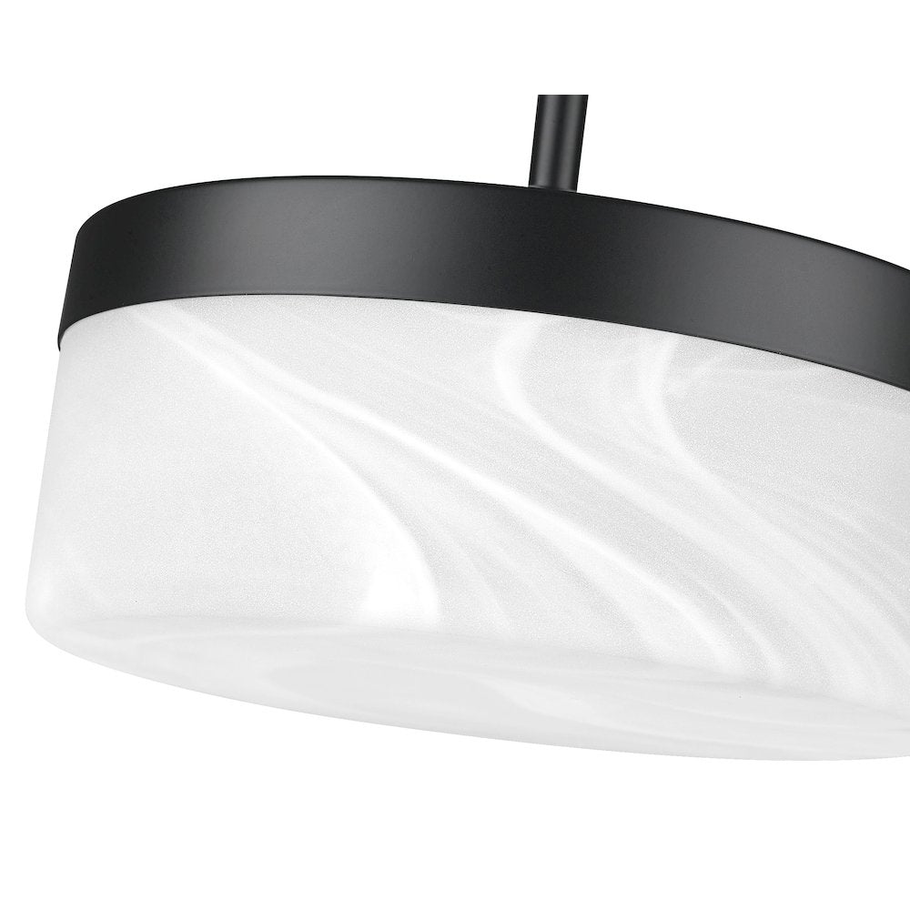 Z-Lite 1 Light Pendant, Matte Black
