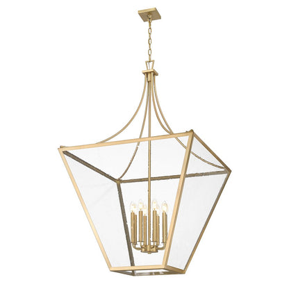 Z-Lite 8 Light Chandelier, Rubbed Brass