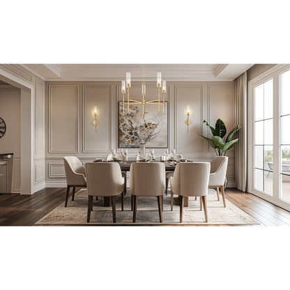 Z-Lite 5 Light Chandelier, Modern Gold