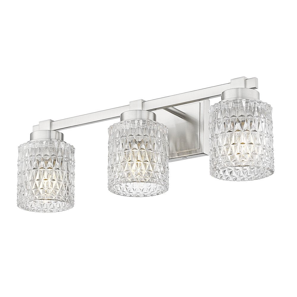 Z-Lite 3 Light Vanity, Brushed Nickel