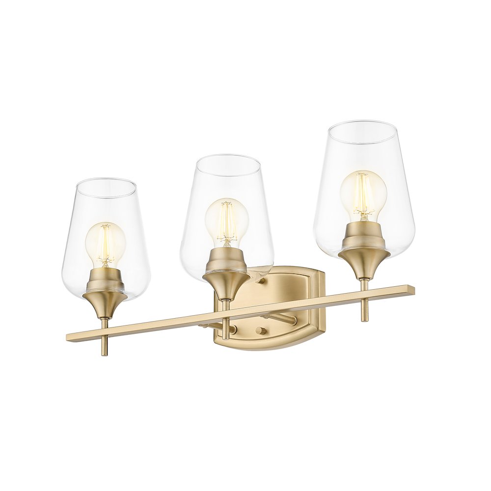 Z-Lite 3 Light Vanity, Burnished Brass