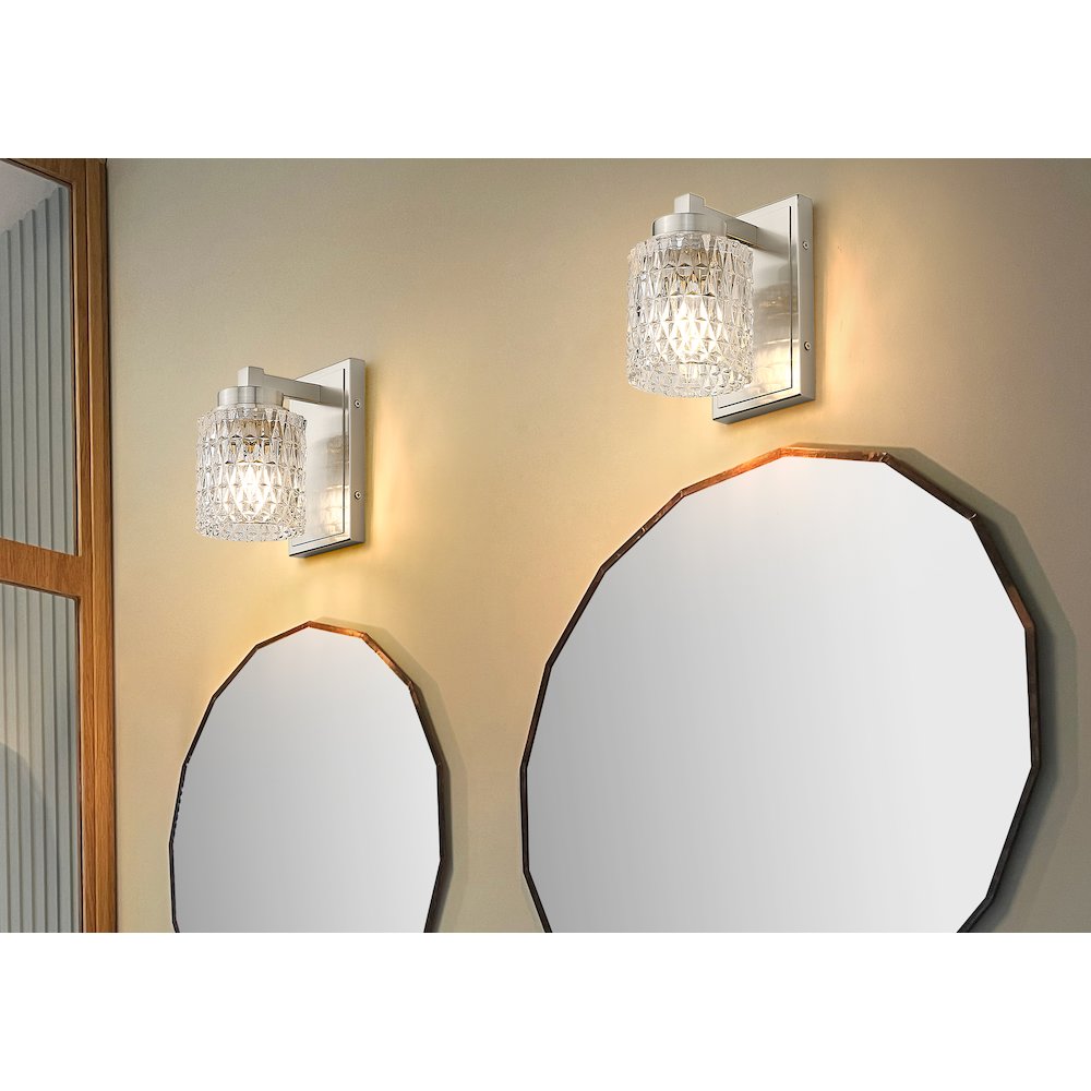 Z-Lite 1 Light Wall Sconce, Brushed Nickel