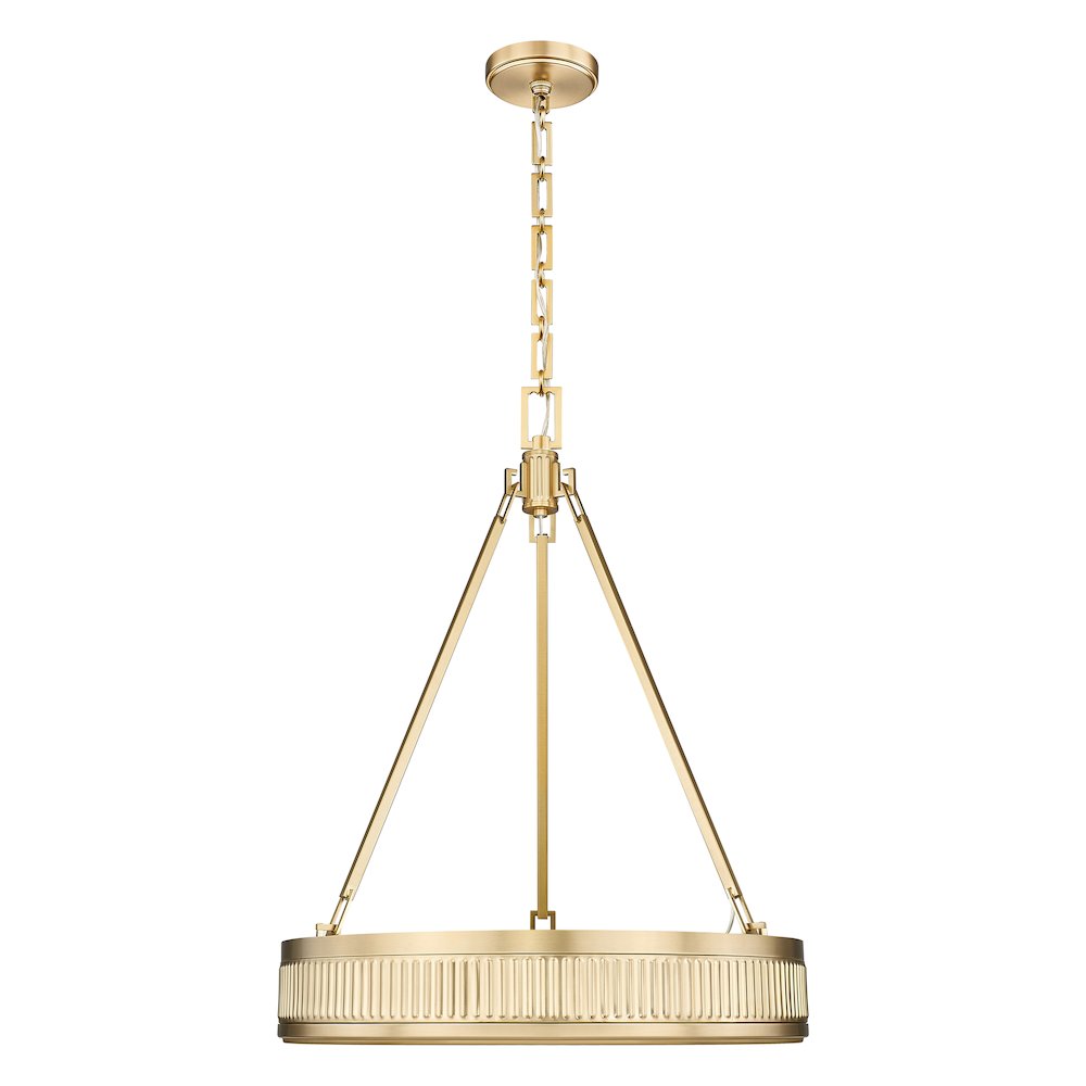 Z-Lite 3 Light Pendant, Modern Gold