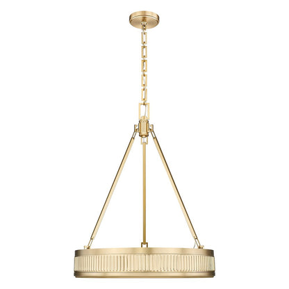 Z-Lite 3 Light Pendant, Modern Gold